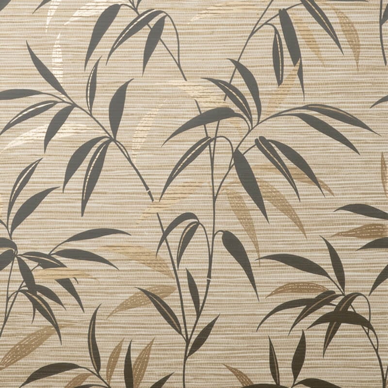 Fusion Leaf Metallic Wallpaper - Natural - Crown - M1772Wallpaper199