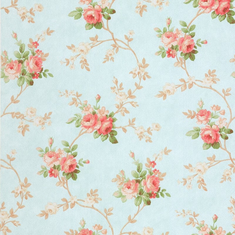 Gabriella Floral Trail Wallpaper - Blue - SK Filson - DE41407Wallpaper199