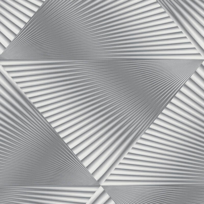 Gala 3D Effect Fan Metallic Wallpaper - Grey - Erismann - 10404 - 10Wallpaper199