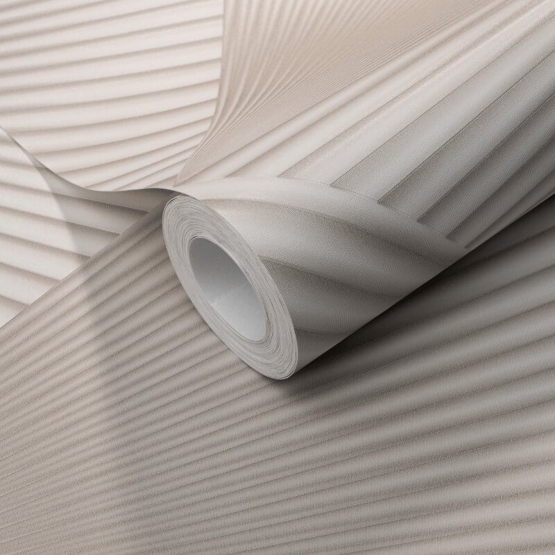 Gala 3D Effect Fan Metallic Wallpaper - Taupe - Erismann - 10404 - 37Wallpaper199