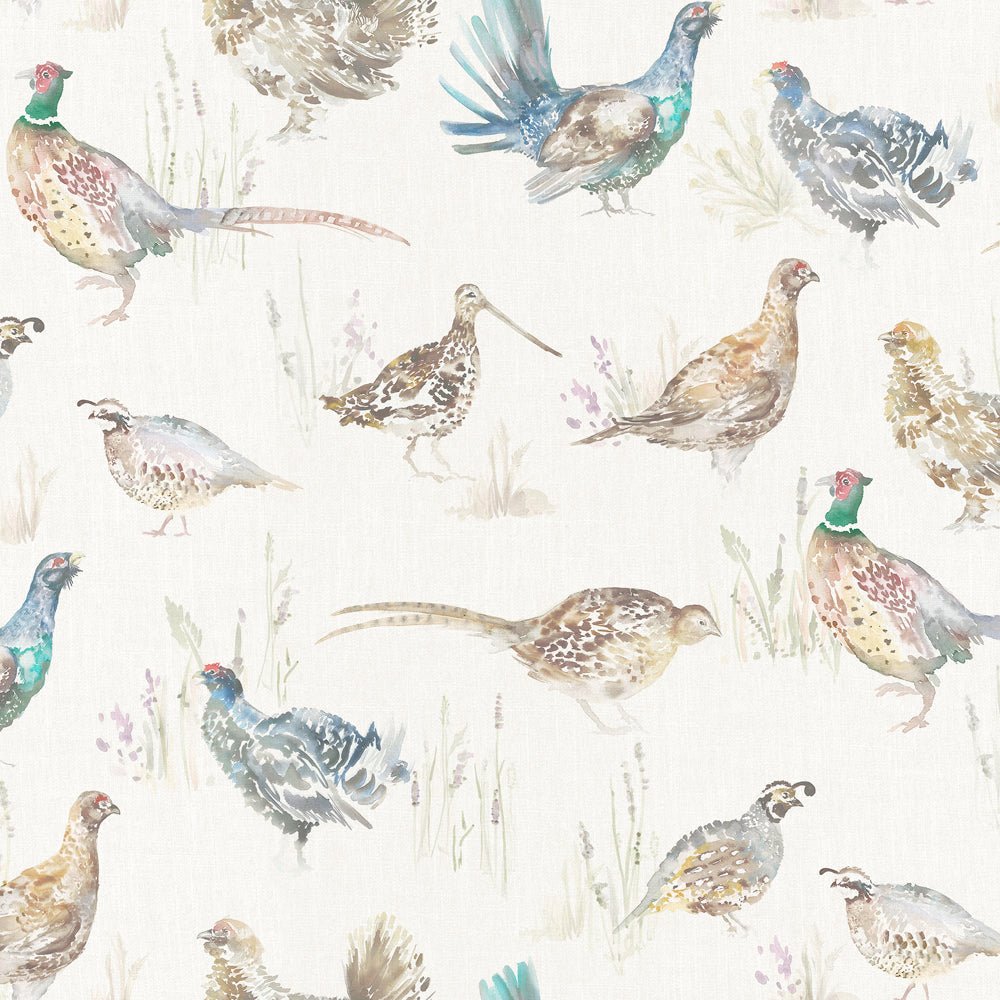 Game Birds Wallpaper - Cream - Voyage Maison - GAMEBIR/WPO/CREWallpaper199