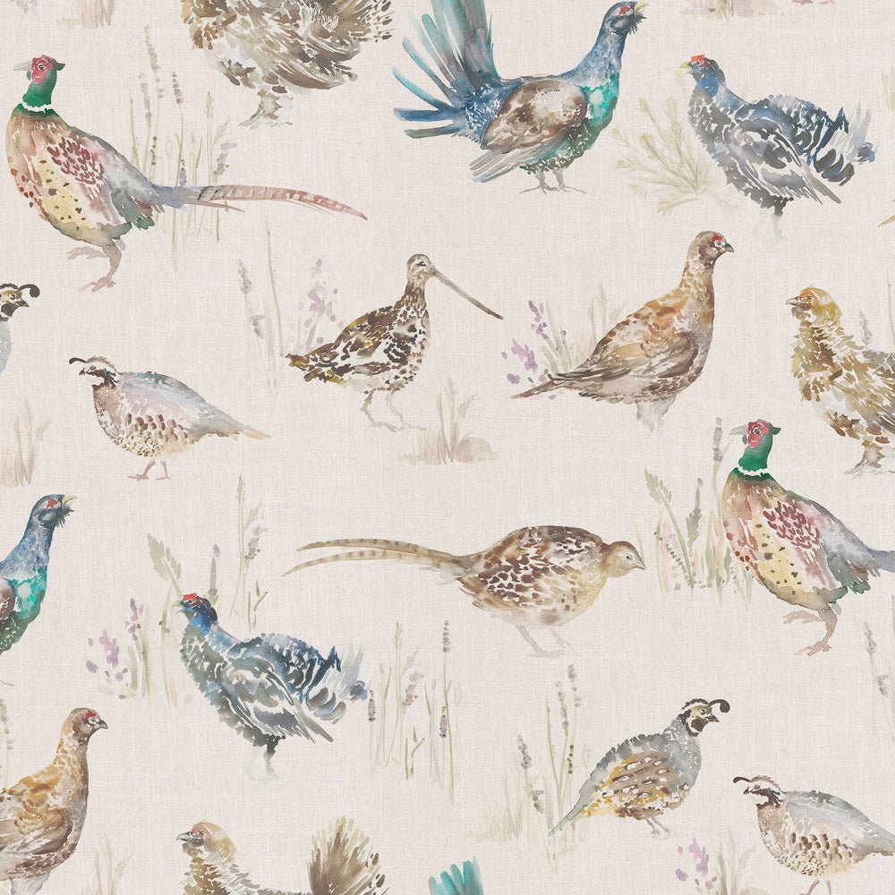 Game Birds Wallpaper - Linen - Voyage Maison - GAMEBIR/WPO/LINWallpaper199