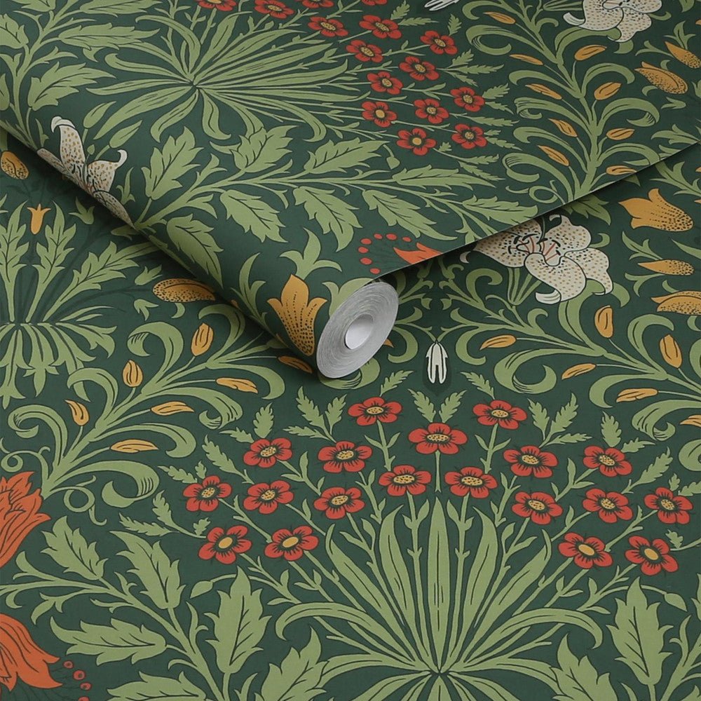 Garden Wallpaper - Moss Green - 140495 - William MorrisWallpaper199