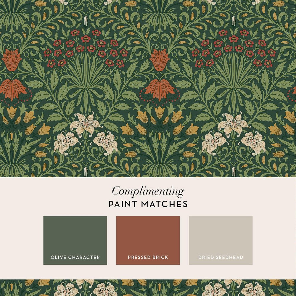Garden Wallpaper - Moss Green - 140495 - William MorrisWallpaper199