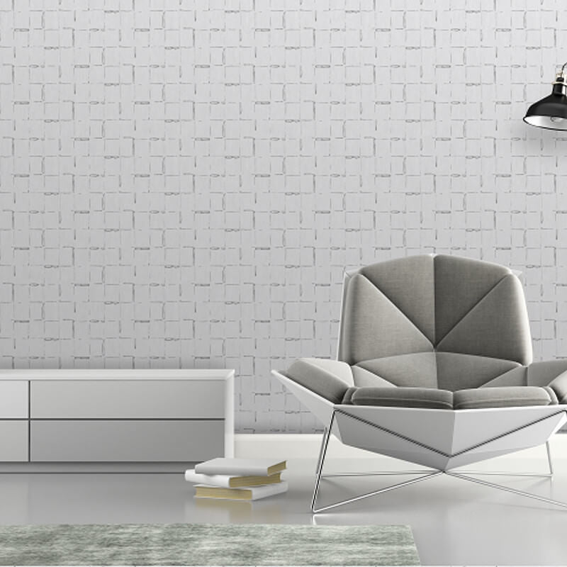 Geometric Lines Metallic Wallpaper - Silver - SK Filson - SK20026Wallpaper199