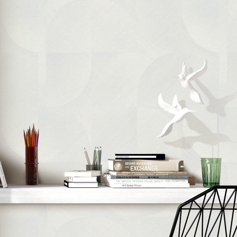 Geometric Tile Abstract Wallpaper - Cream - Erismann - 10392 - 31Wallpaper199