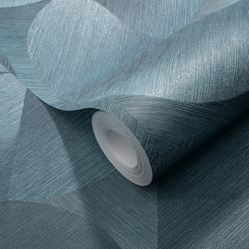 Geometric Tile Abstract Wallpaper - Teal - Erismann - 10392 - 19Wallpaper199