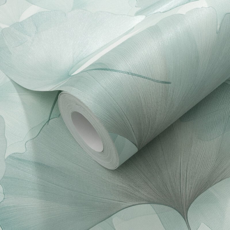 Ginko Dream Floral Metallic Wallpaper - Green/Teal - Erismann - 10470 - 18Wallpaper199