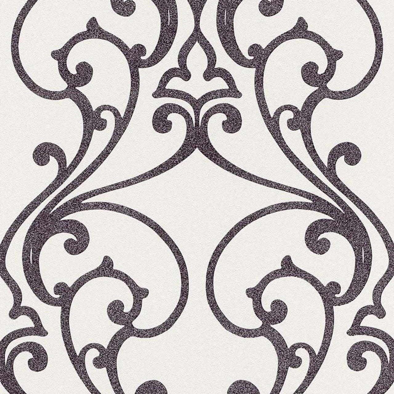 Glamour White and Silver Wallpaper - White and Silver - Rasch - 404609Wallpaper199