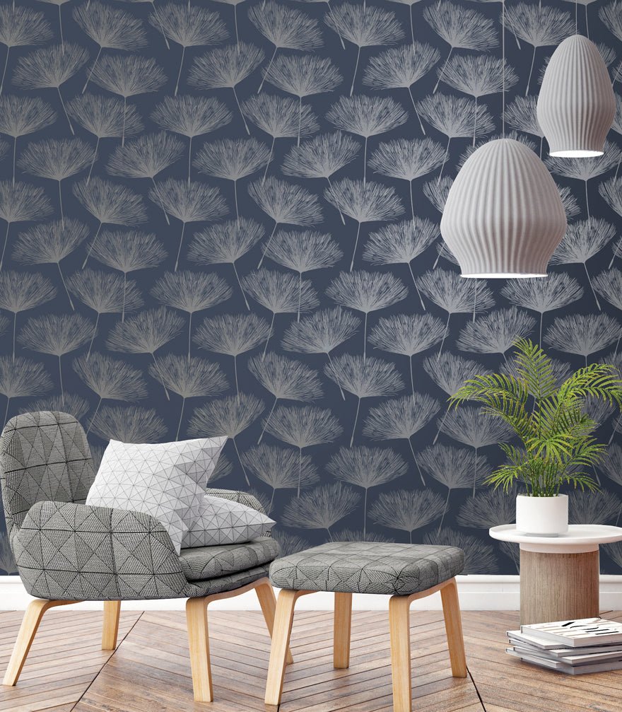 Glistening Fleur Wallpaper - Navy - Holden Décor - 12922Wallpaper199