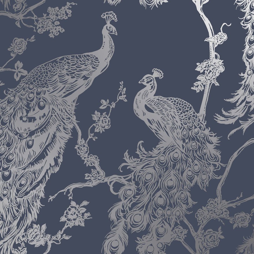 Glistening Wallpaper - Peacock Navy - Holden Décor - 12960Wallpaper199