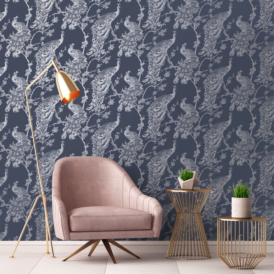 Glistening Wallpaper - Peacock Navy - Holden Décor - 12960Wallpaper199