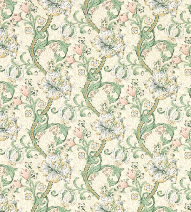 Golden Lily Wallpaper - Linen/Blush - W0174/01 - Clarke & ClarkeWallpaper199