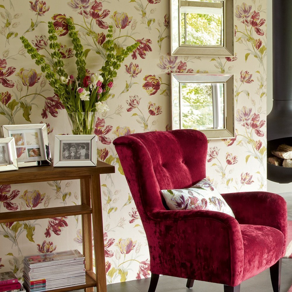 Gosford Wallpaper - Cranberry - Laura Ashley - 113400Wallpaper199