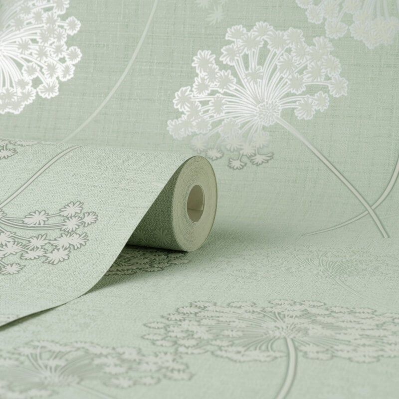 Grace Allium Flower Wallpaper - Green - Fine Décor - FD43282Wallpaper199