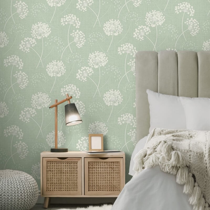 Grace Allium Flower Wallpaper - Green - Fine Décor - FD43282Wallpaper199