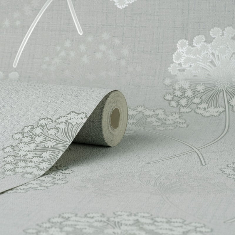 Grace Allium Flower Wallpaper - Grey/Silver - Fine Décor - FD43284Wallpaper199