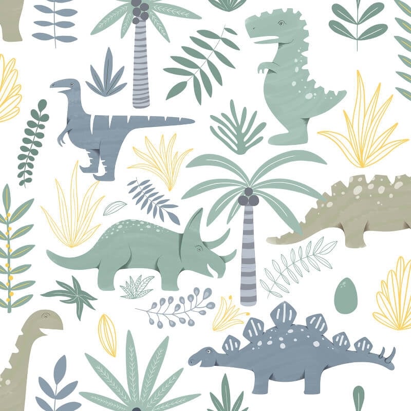 Happy Dinosaurs Wallpaper - Multi - Muriva - 577824Wallpaper199