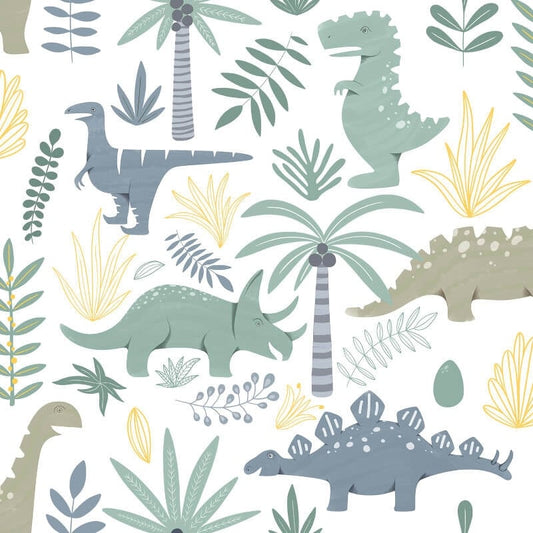 Happy Dinosaurs Wallpaper - Multi - Muriva - 577824Wallpaper199
