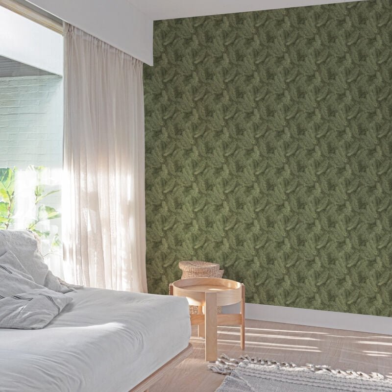Happy Leaf Motif Wallpaper - Green - Grandeco - A70203Wallpaper199