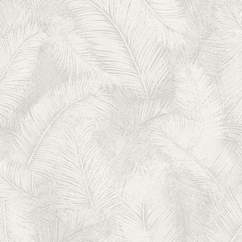 Happy Leaf Motif Wallpaper - White/Grey - Grandeco - A70201Wallpaper199