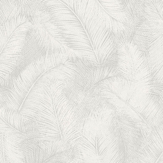 Happy Leaf Motif Wallpaper - White/Grey - Grandeco - A70201Wallpaper199
