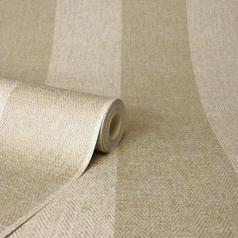 Harris Stripe Wallpaper - Natural - Crown - M1869Wallpaper199