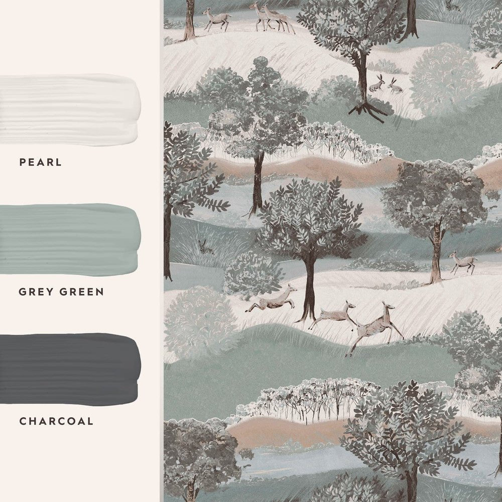 Hartingdon Wallpaper - Jade Green - Laura Ashley - 119858Wallpaper199