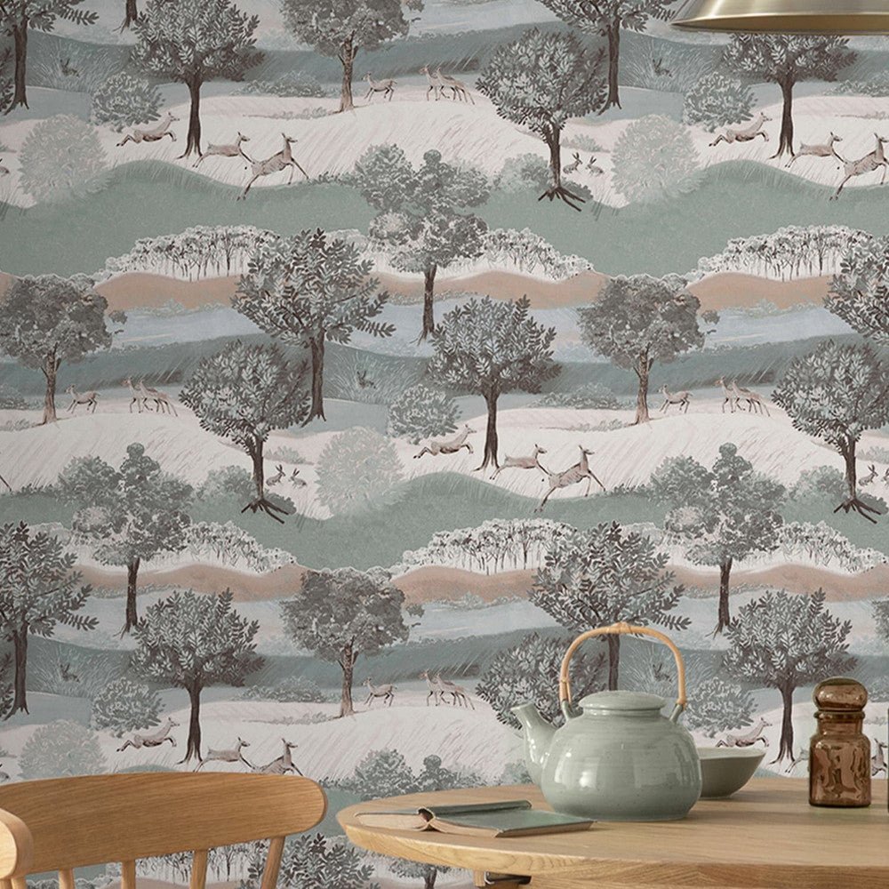 Hartingdon Wallpaper - Jade Green - Laura Ashley - 119858Wallpaper199