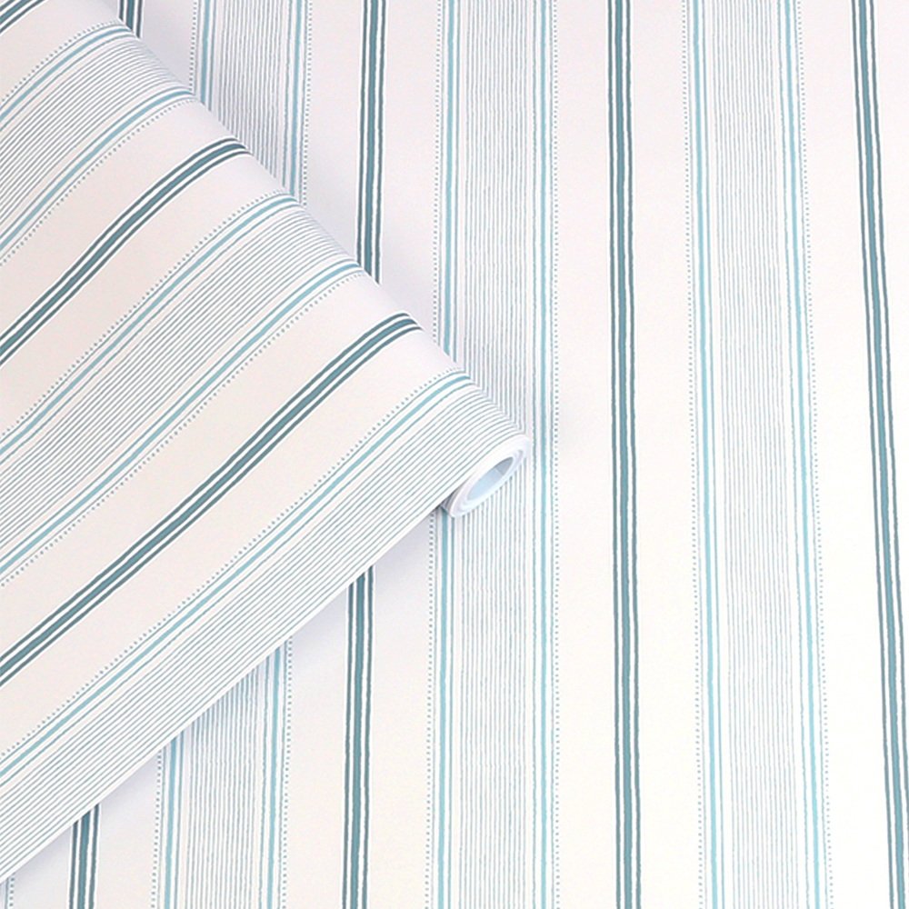 Heacham Stripe Wallpaper - Seaspray - Laura Ashley - 115271Wallpaper199