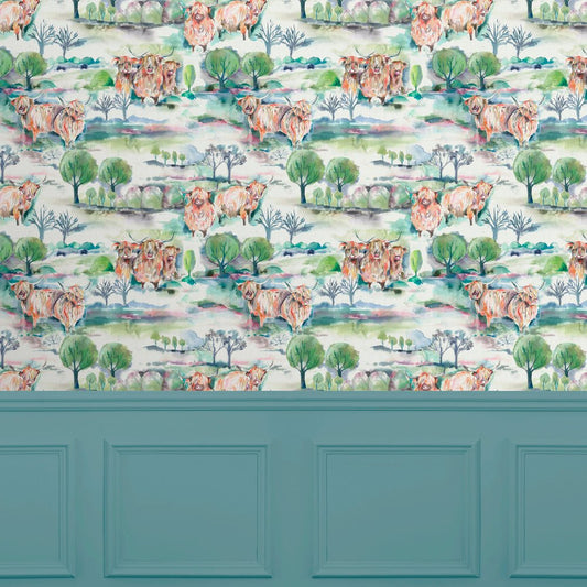Heilan Herd Wallpaper - Green - Voyage Maison - HEILAN/WPO/HERWallpaper199