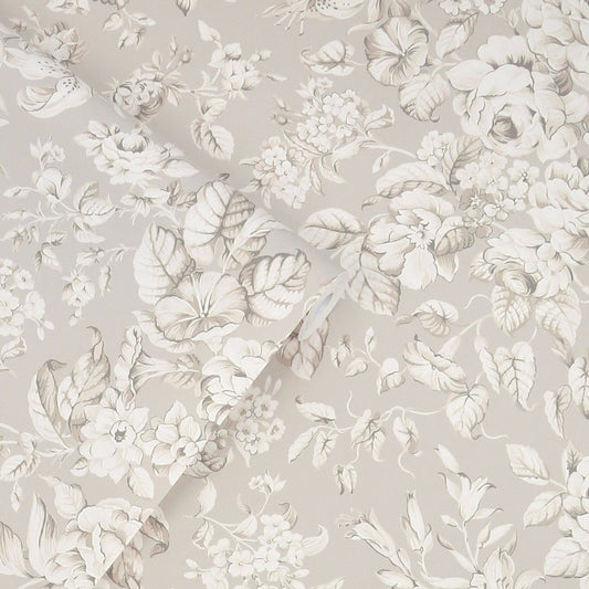 Heledd Blooms Wallpaper - Dove Grey - Laura Ashley - 122762Wallpaper199