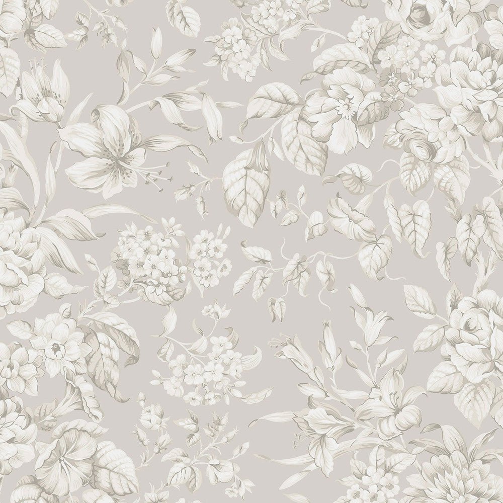 Heledd Blooms Wallpaper - Dove Grey - Laura Ashley - 122762Wallpaper199