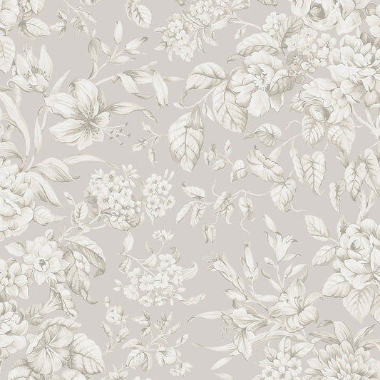 Heledd Blooms Wallpaper - Dove Grey - Laura Ashley - 122762Wallpaper199