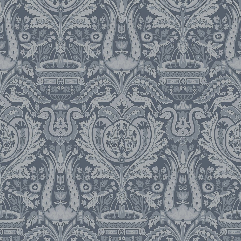 Heraldic Damask Wallpaper - Dusky Seaspray - Laura Ashley - 113409Wallpaper199