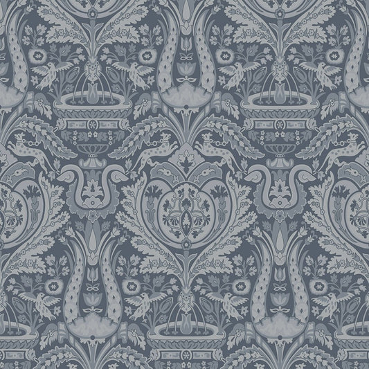 Heraldic Damask Wallpaper - Dusky Seaspray - Laura Ashley - 113409Wallpaper199
