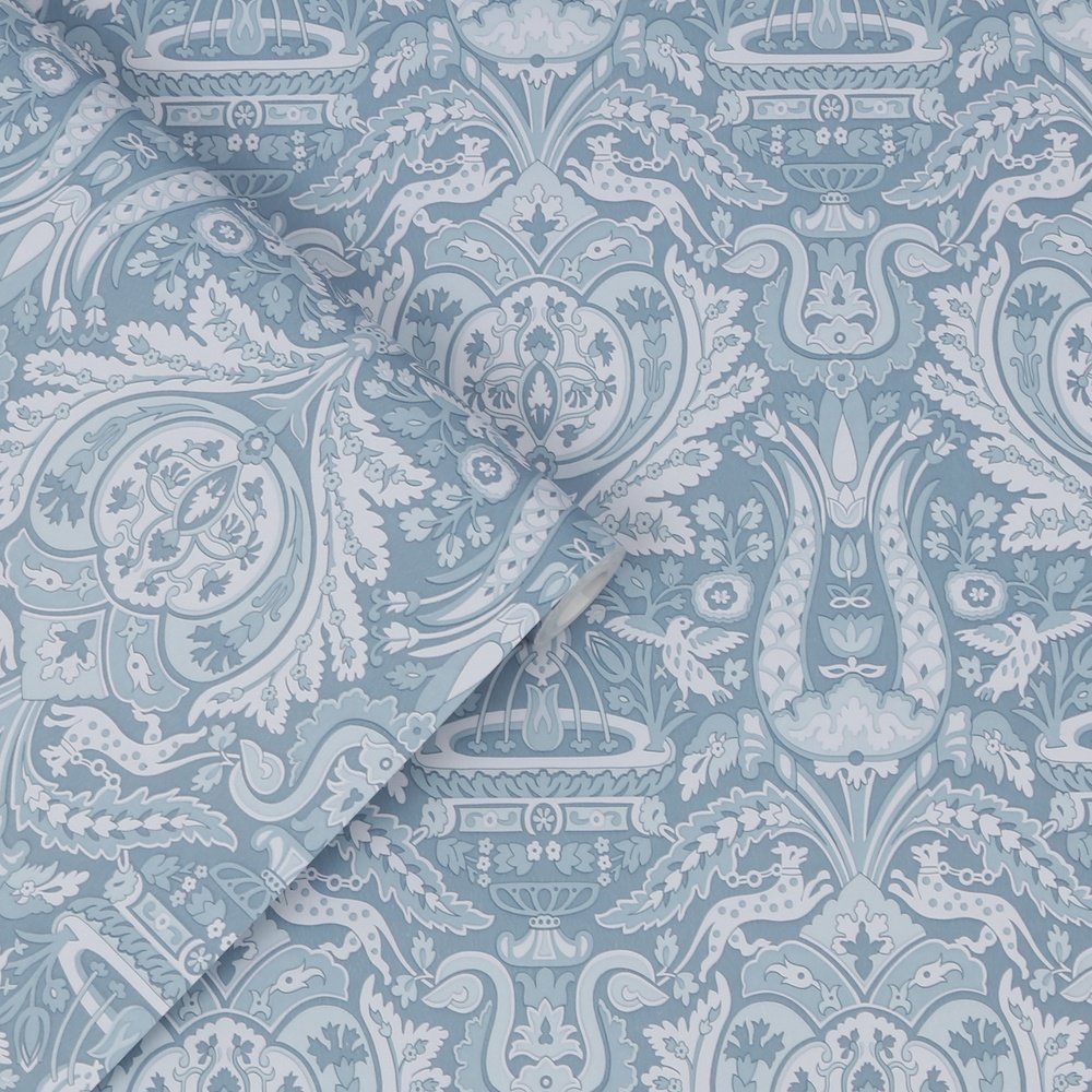 Heraldic Damask Wallpaper - Dusky Seaspray - Laura Ashley - 113409Wallpaper199