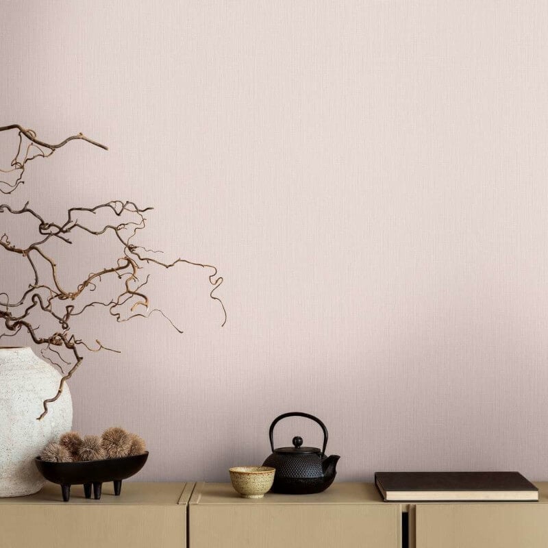 Hessian Texture Wallpaper - Pink - Michalsky Living - 39987-2Wallpaper199