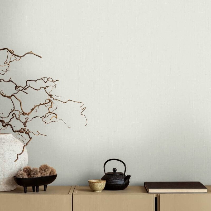 Hessian Texture Wallpaper - White/Grey - Michalsky Living - 39986-9Wallpaper199