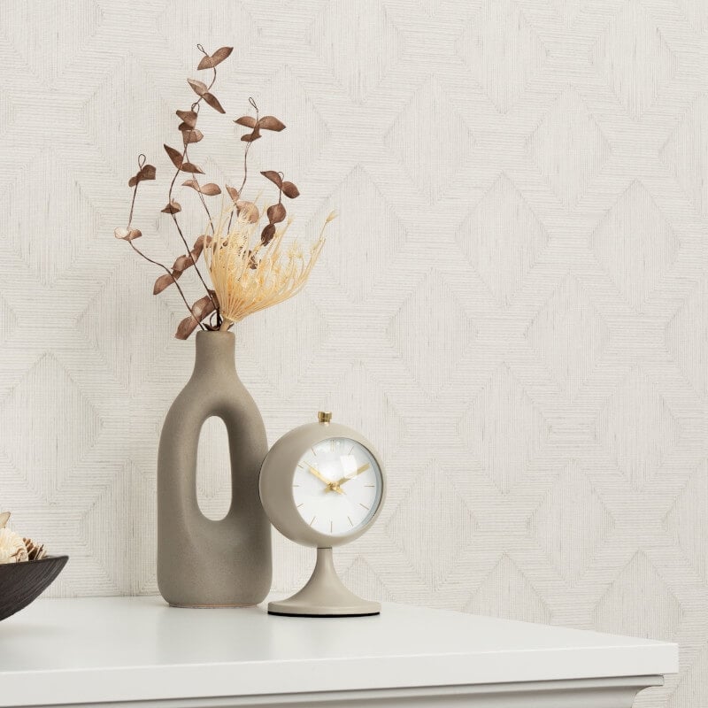 Hidden Harmony Geometric Wallpaper - Ivory - Erismann - 10509 - 31Wallpaper199