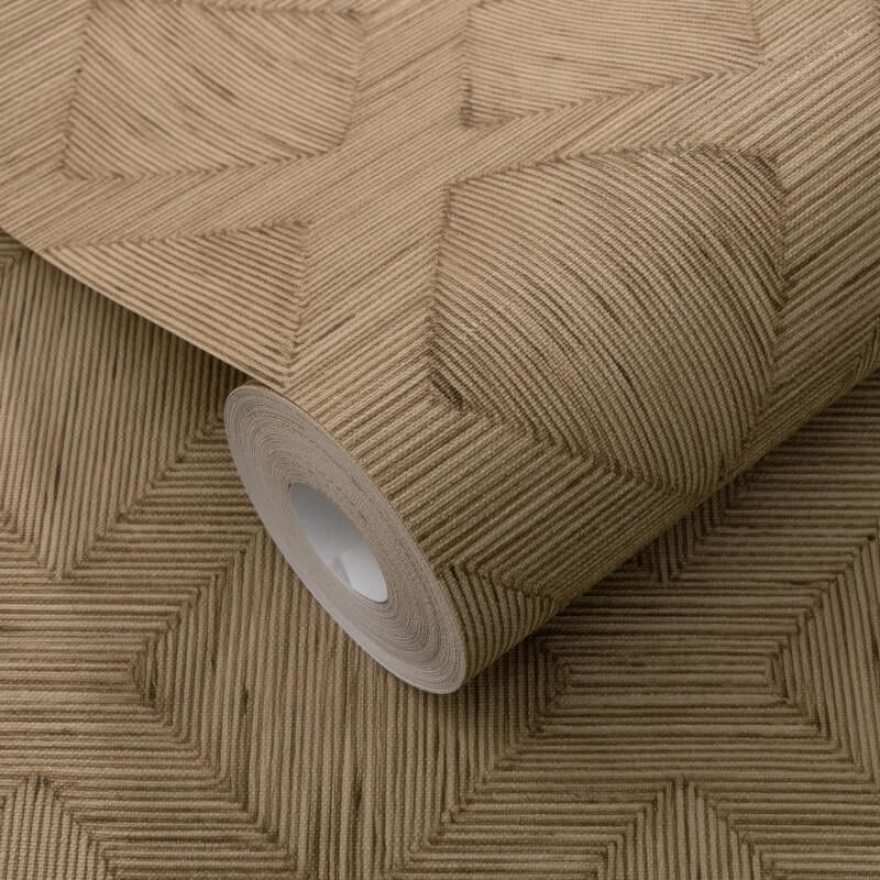 Hidden Harmony Geometric Wallpaper - Natural - Erismann - 10509 - 11Wallpaper199
