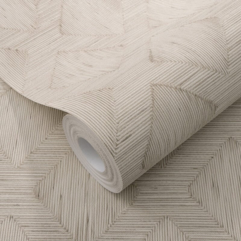 Hidden Harmony Geometric Wallpaper - Soft Taupe - Erismann - 10509 - 02Wallpaper199