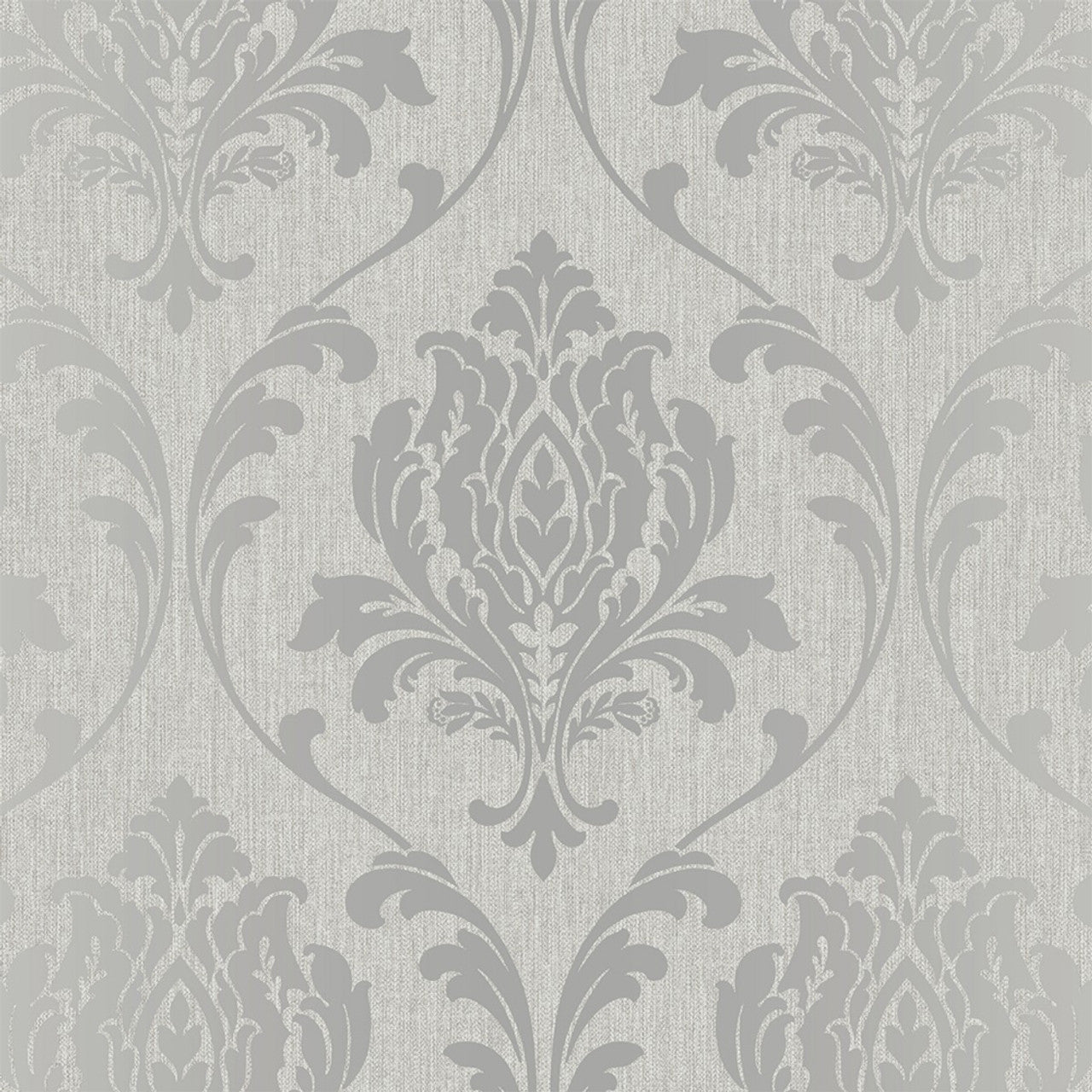 Highgrove Damask Wallpaper - Silver & Grey - Rasch - 274980Wallpaper199