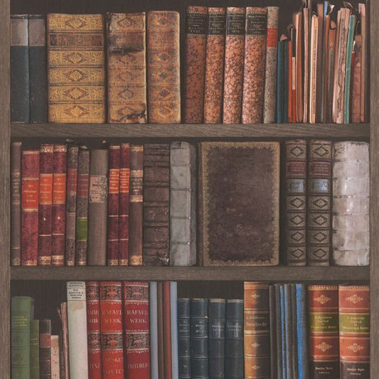 Home Style Library Books Wallpaper - Multi - Rasch - 934809Wallpaper199