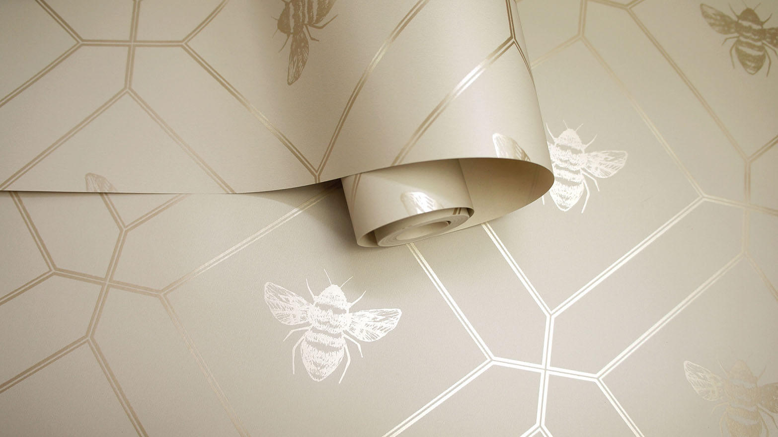 Honeycomb Bee Wallpaper - Taupe - Holden Décor - 13082Wallpaper199