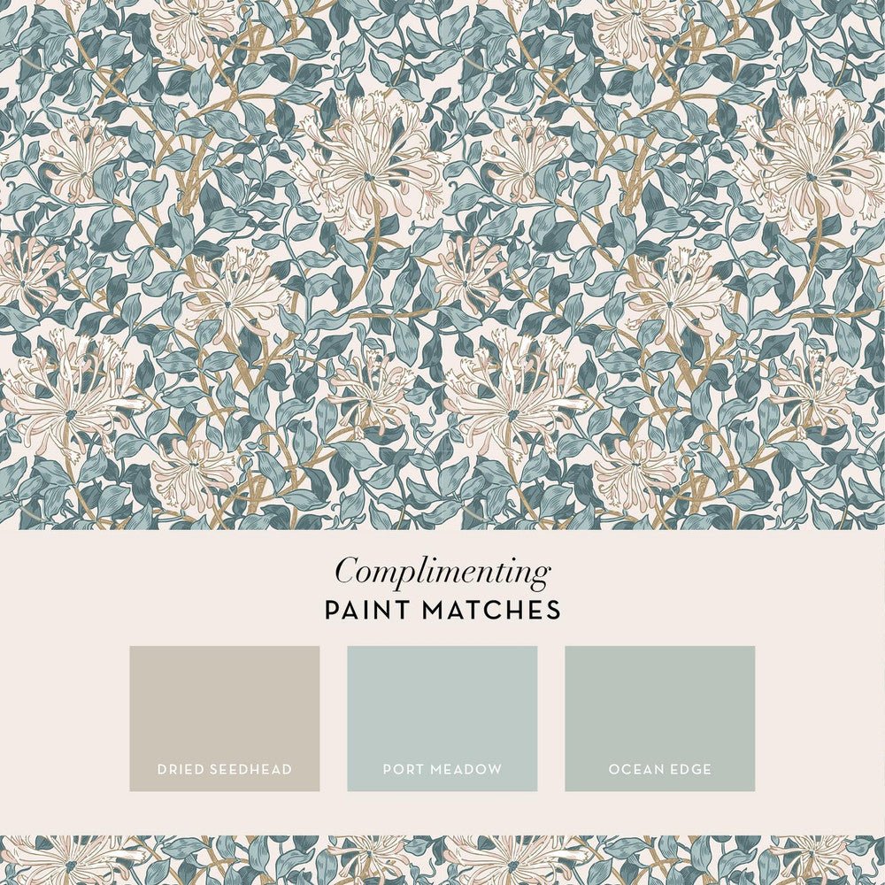 Honeysuckle Wallpaper - Dusk Blue - 140483 - William MorrisWallpaper199