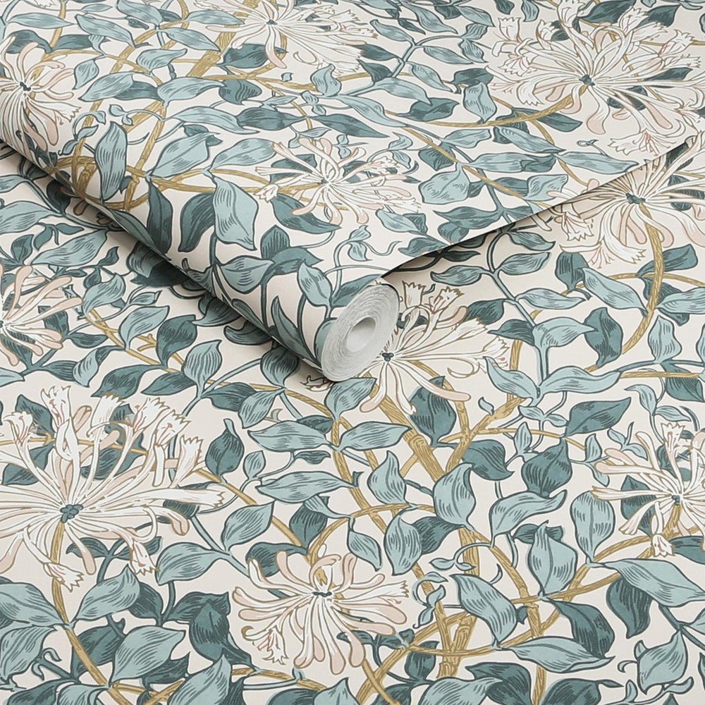 Honeysuckle Wallpaper - Dusk Blue - 140483 - William MorrisWallpaper199