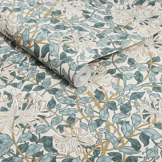 Honeysuckle Wallpaper - Dusk Blue - 140483 - William MorrisWallpaper199