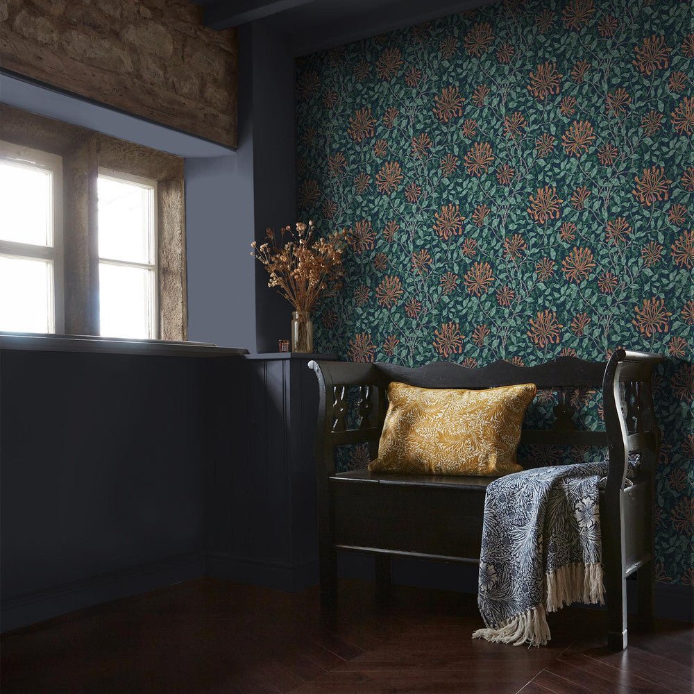 Honeysuckle Wallpaper - Tidewater Blue - 140484 - William MorrisWallpaper199