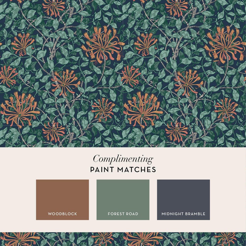 Honeysuckle Wallpaper - Tidewater Blue - 140484 - William MorrisWallpaper199